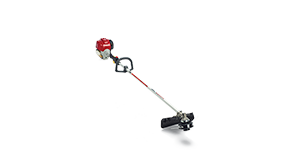 3/4 front side view of Loop-Handle Honda trimmer on white space. 