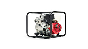 3/4 front side view of Construction Water Pump on white space. 